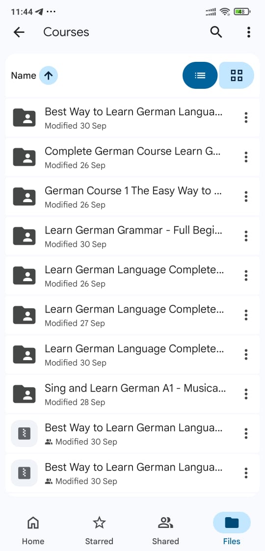 Video course library inside the bundle
